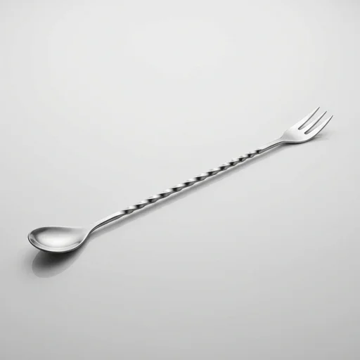 Barfly Bar Spoon with Trident End view 3