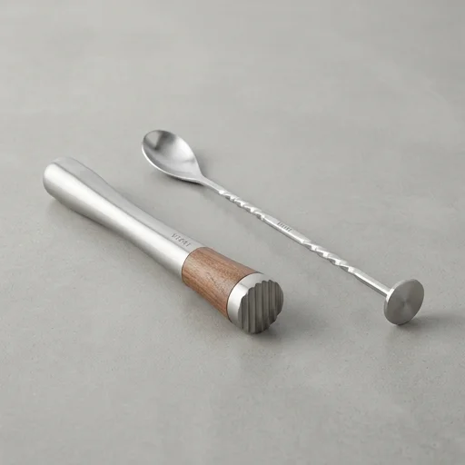 Viski Cocktail Muddler and Mixing Spoon Set