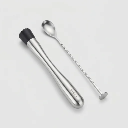 Viski Cocktail Muddler and Mixing Spoon Set view 3