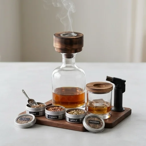 Aged & Charred Whiskey Smoker Kit with Wood Chips view 3